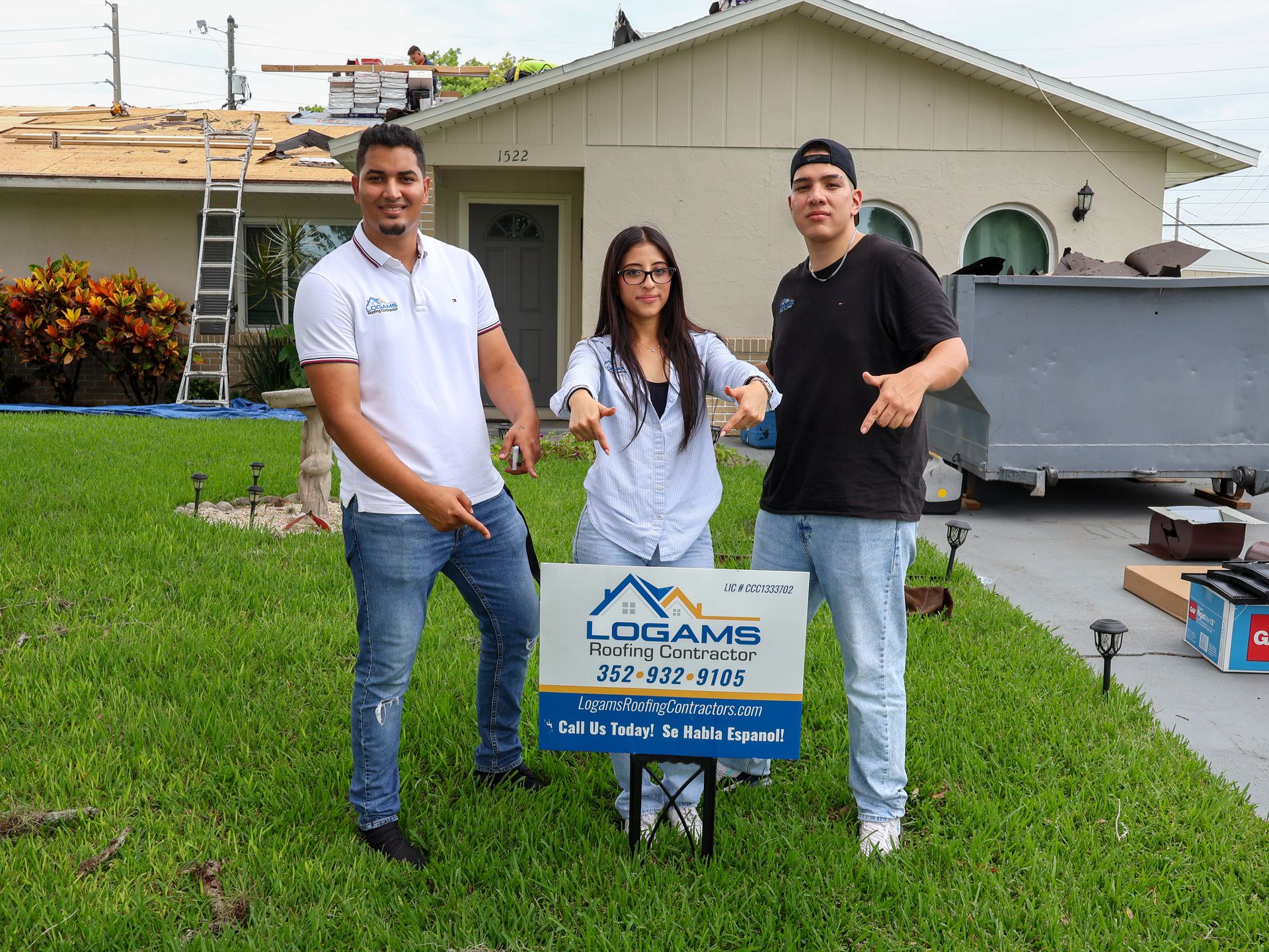 Completed residential roof replacement in Ocala, Florida